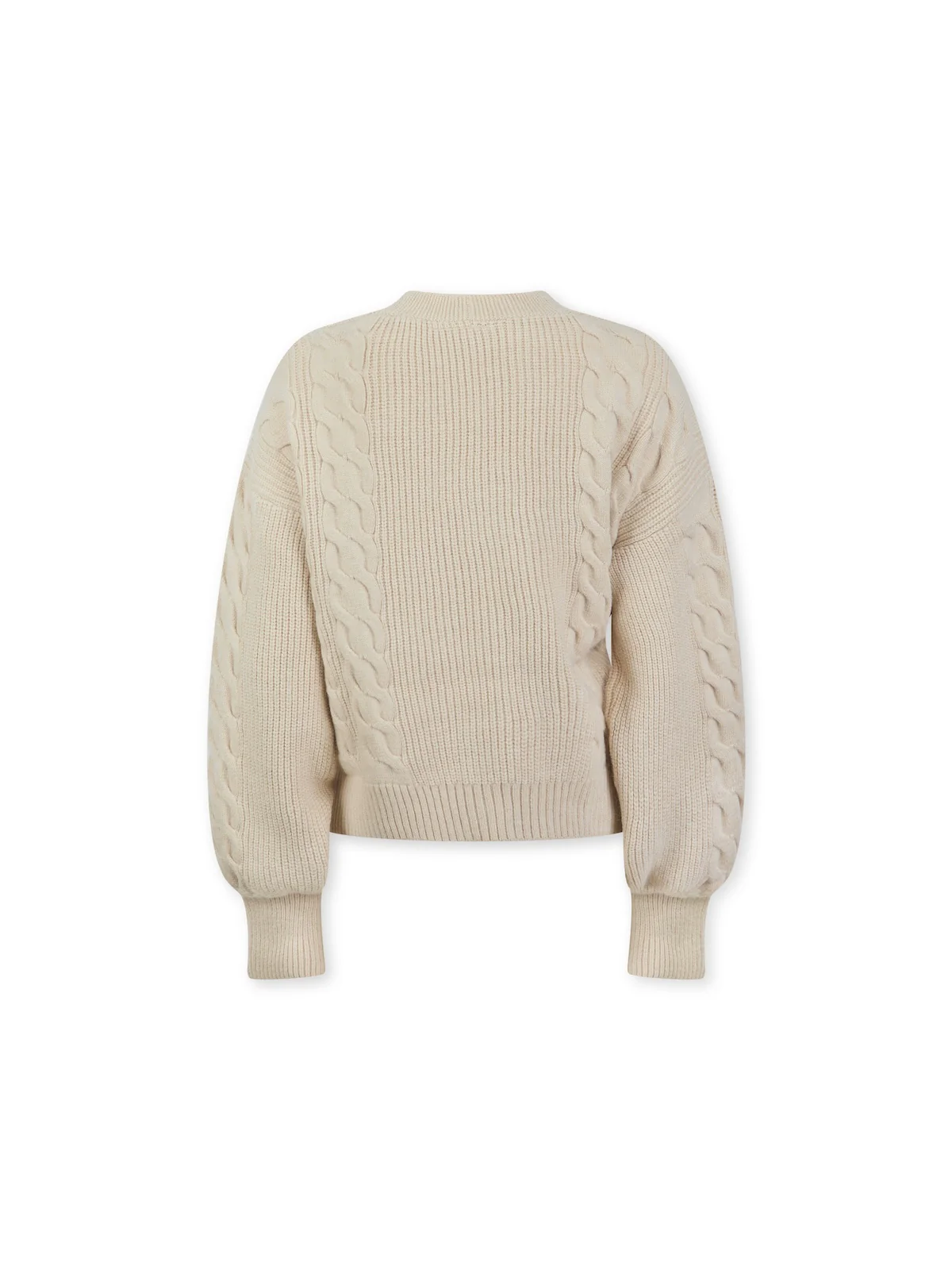 'MAISIE' CABLE KNIT MULTIWAY WEAR CARDIGAN OAT BEIGE - Image 11