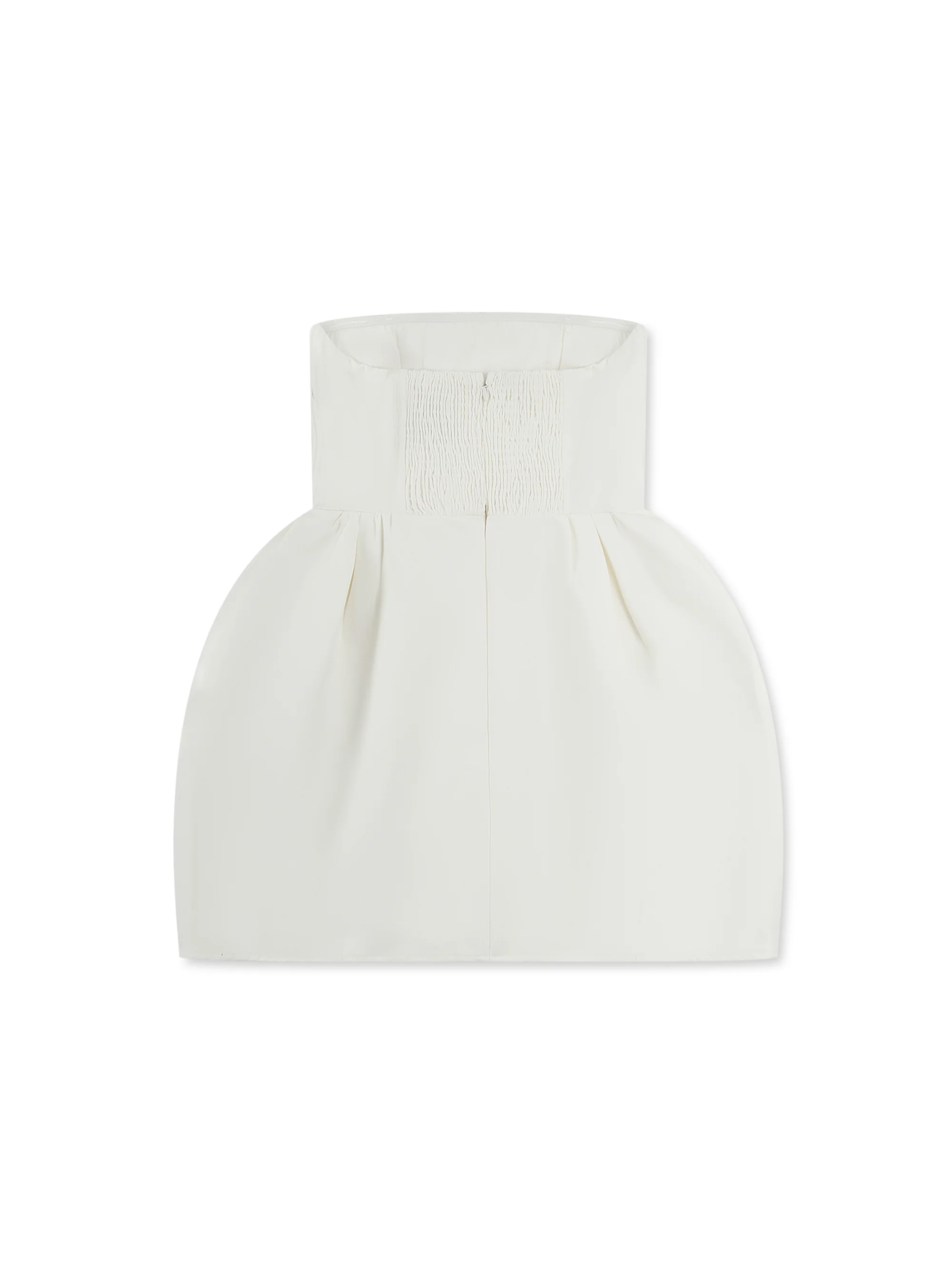 'ESTELLE' HOURGLASS BANDEAU WRAP FRONT MINI DRESS WHITE - Image 7