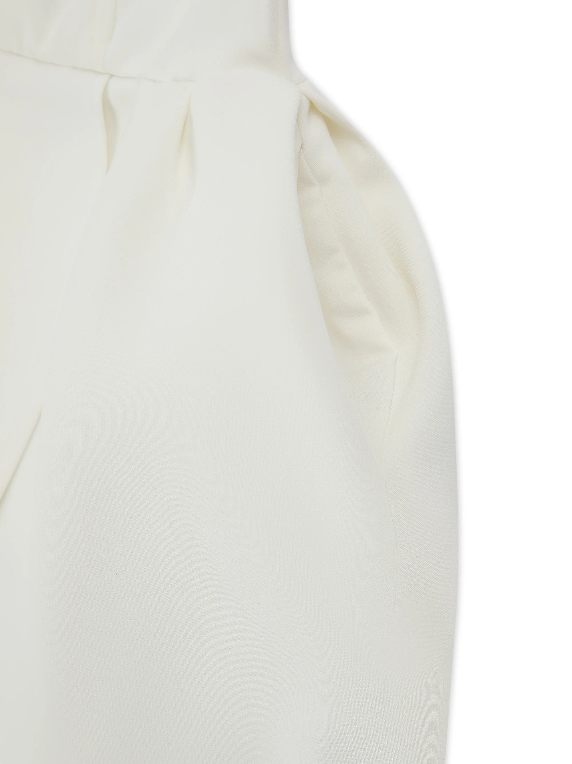 'ESTELLE' HOURGLASS BANDEAU WRAP FRONT MINI DRESS WHITE - Image 9