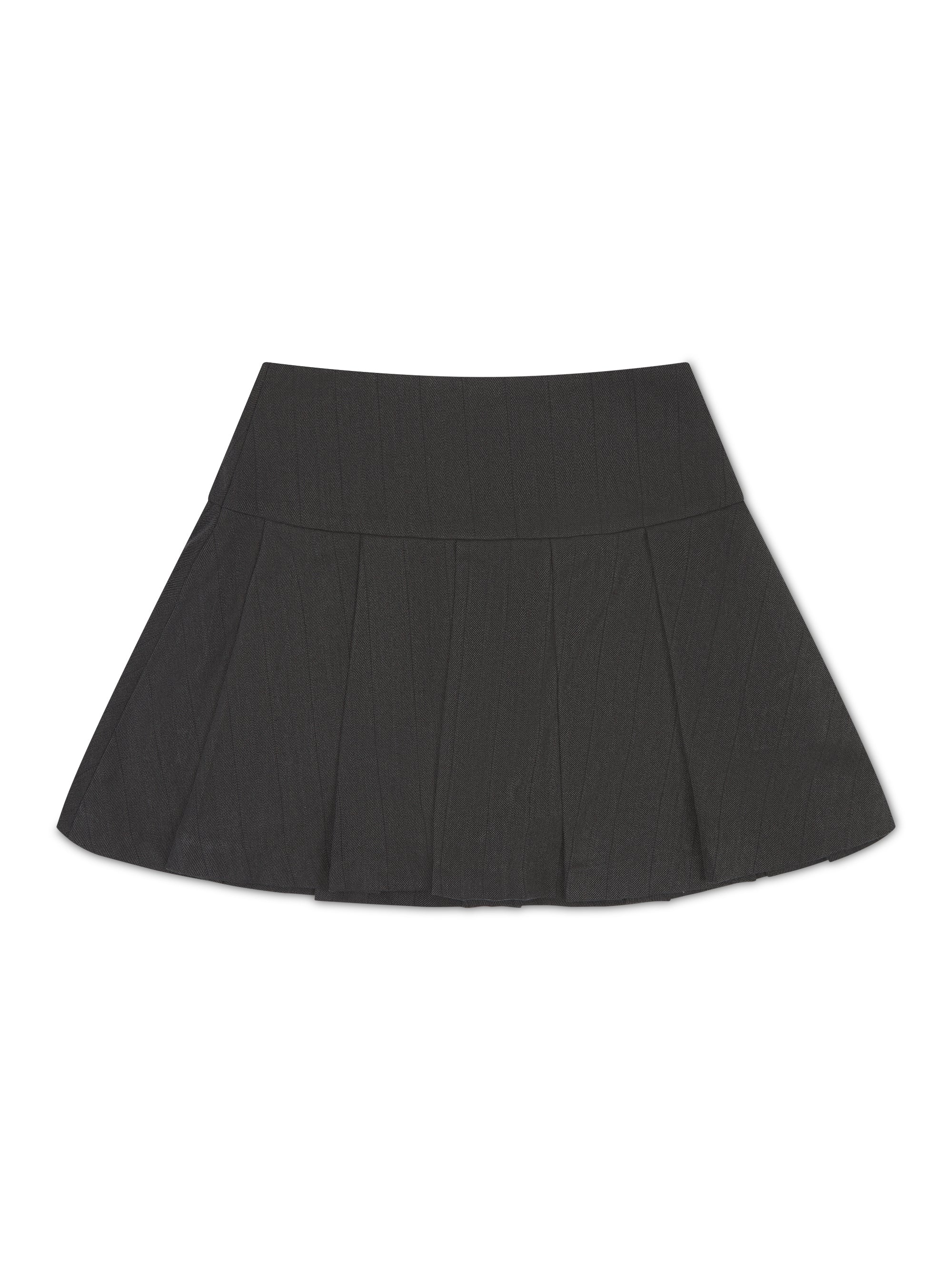 'HAILEY' HIGH-WAIST PLEATED SKORT SLATE GREY - Image 4