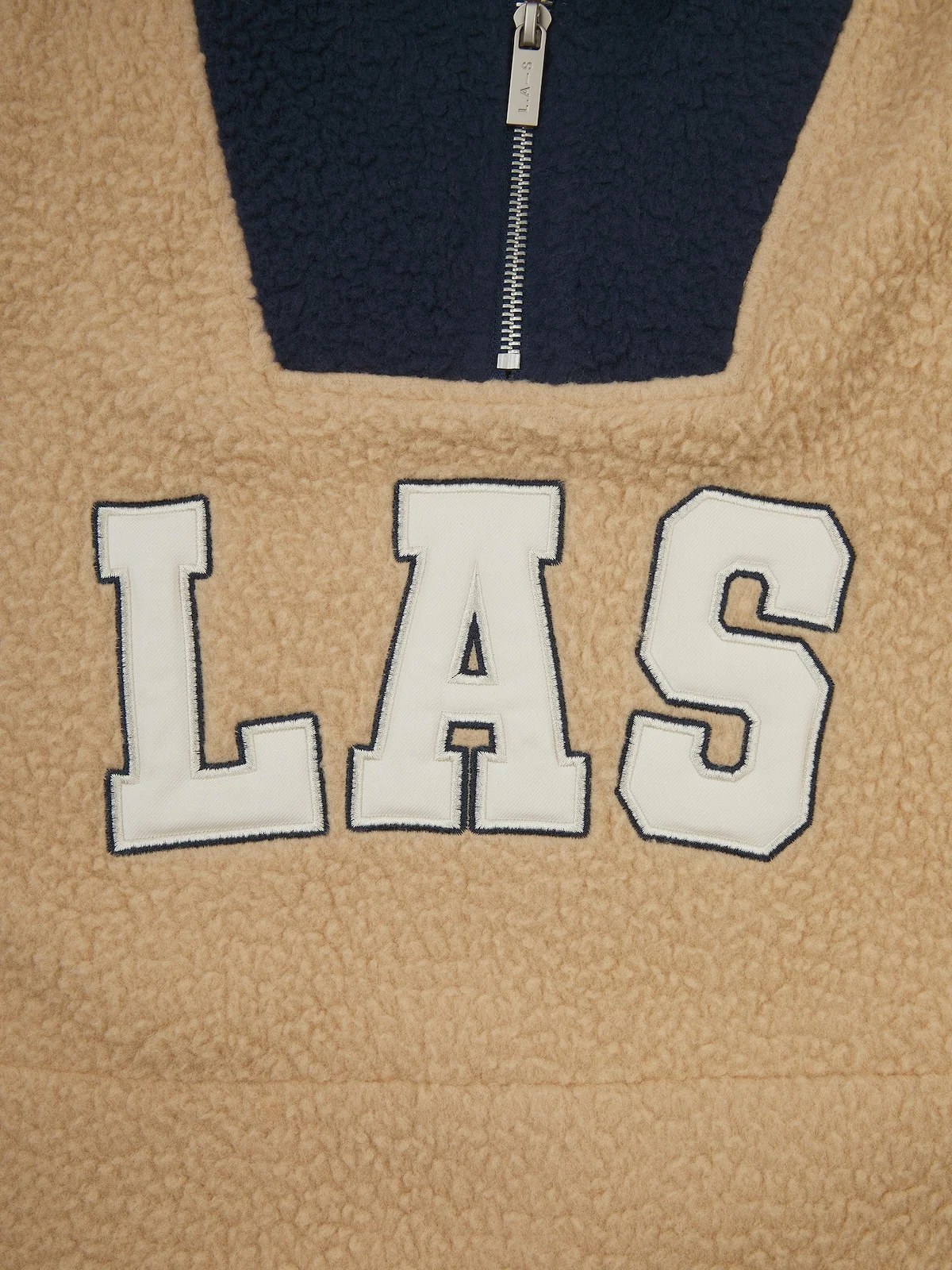 'ELYSIA' HALF ZIP TEDDY OVERSIZED COLOUR BLOCK SWEATSHIRT MULTI - Image 7