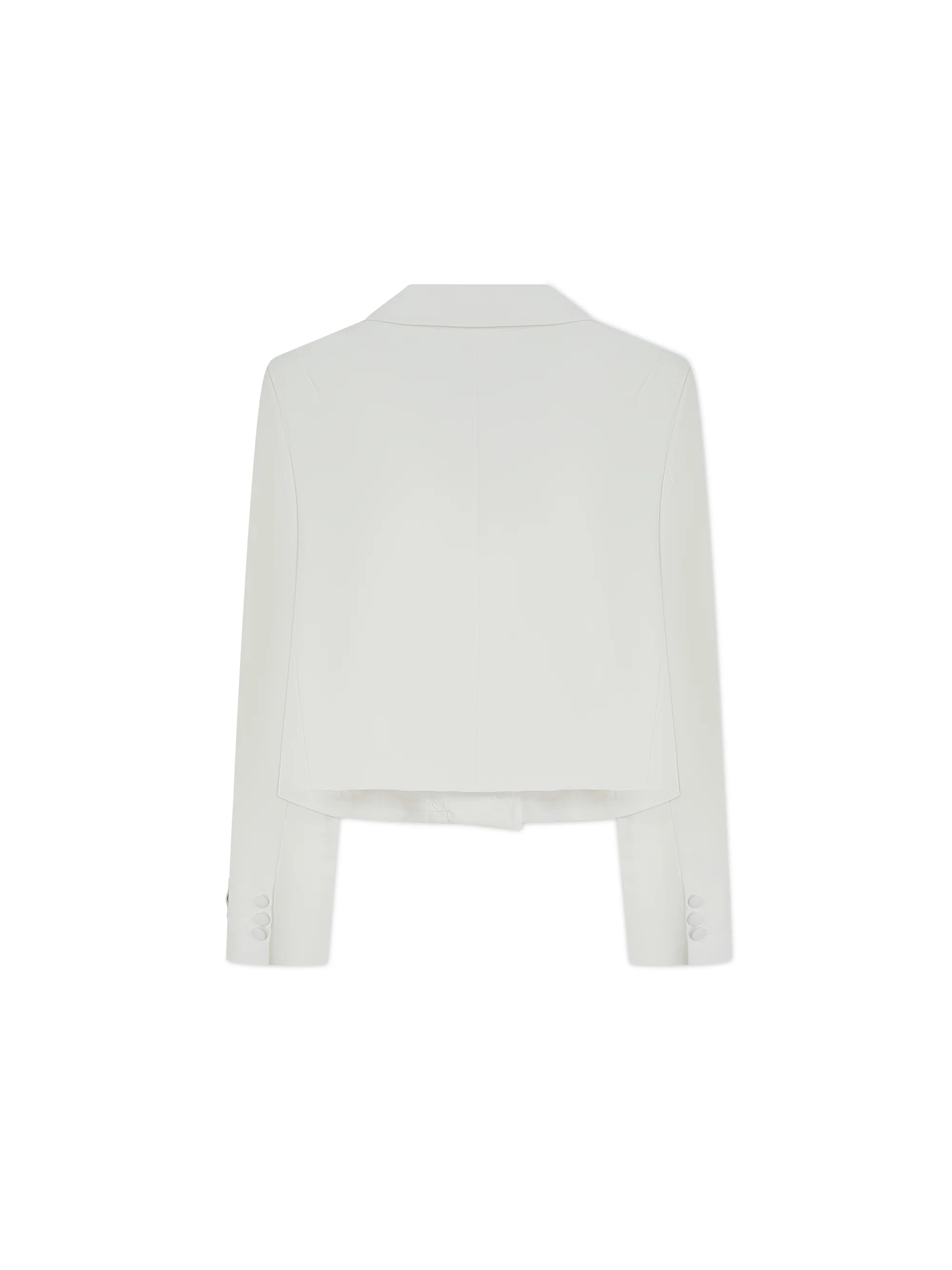 'HARLOW' CROPPED BLAZER WHITE - Image 3
