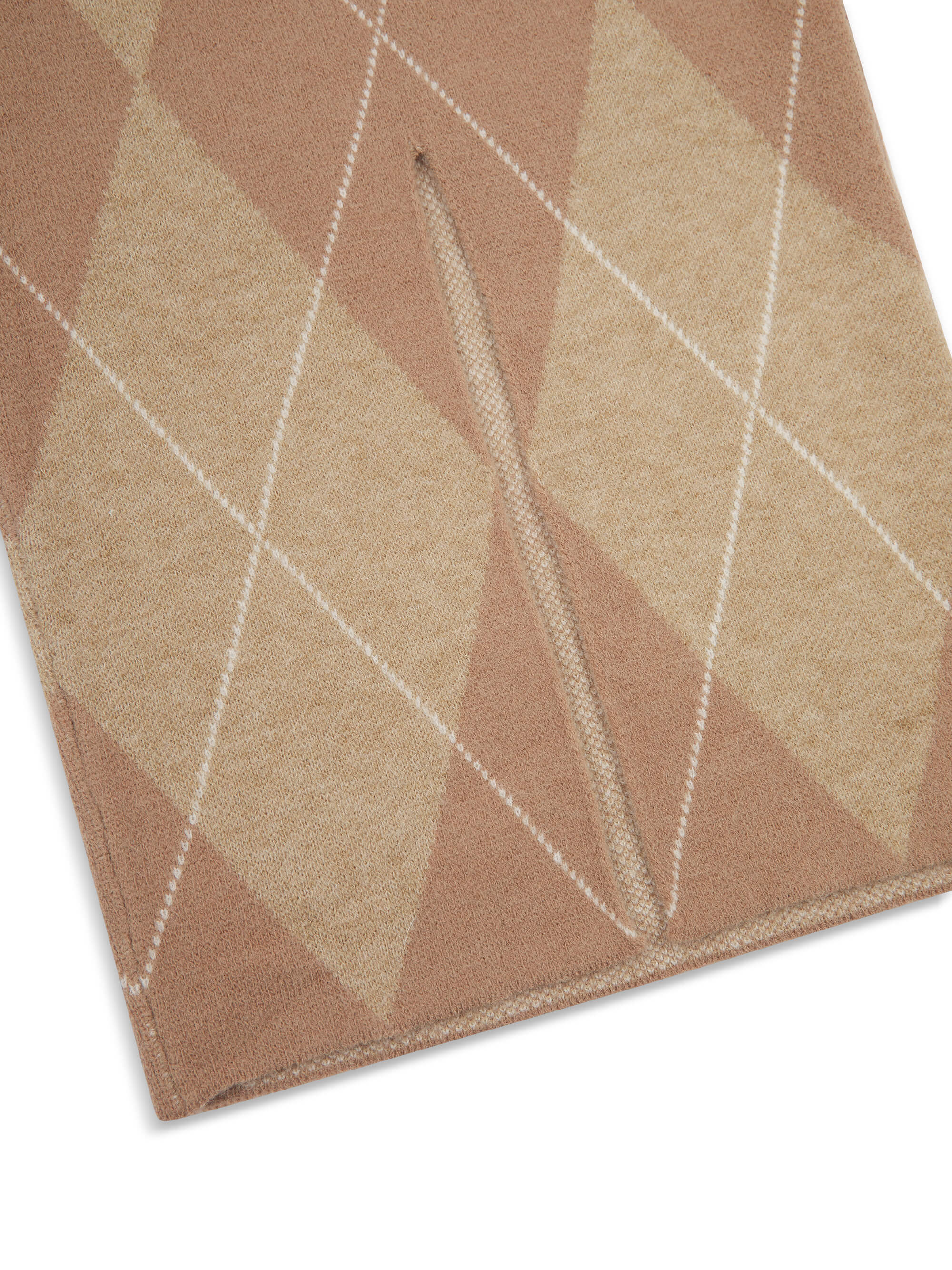 ‘PICTURE PERFECT’ ARGYLE DIAMOND KNIT COLUMN SKIRT CAMEL - Image 8