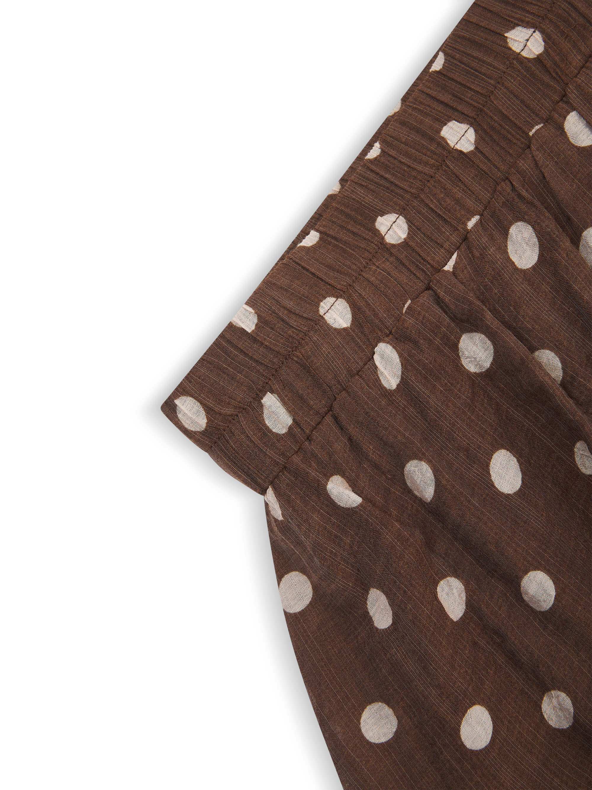 'VIVIAN' POLKA DOT TIERED RUFFLE SKORT BROWN - Image 9