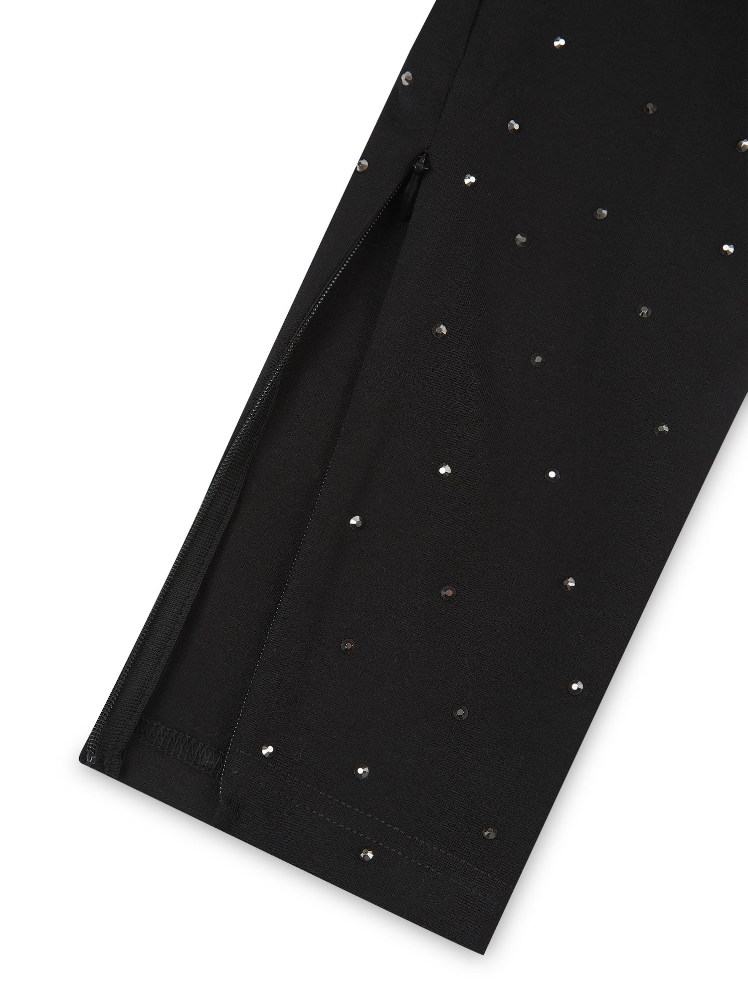 ‘LORNA’ RHINESTONE ZIP HEM LEGGINGS - Image 6