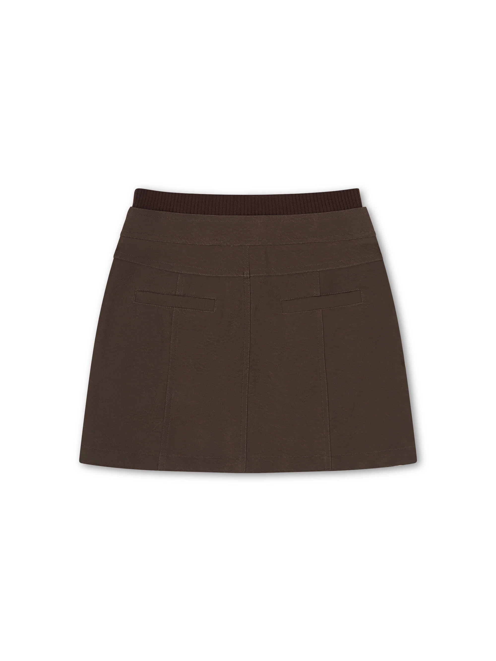 'SIENNA' FAUX LEATHER CARGO MINI SKIRT - Image 5