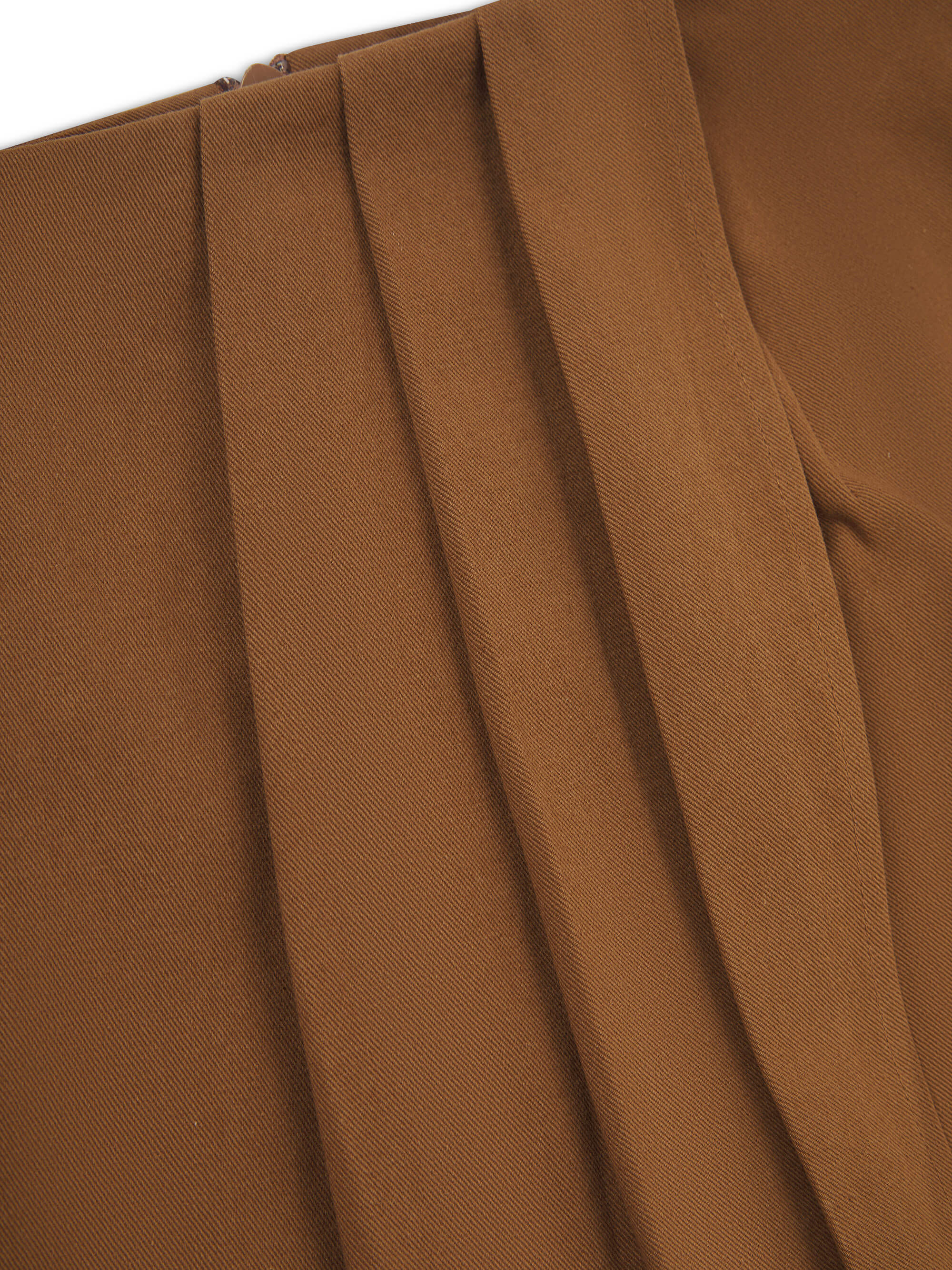 'BEVERLEY' WRAP FRONT MIDI SKIRT BROWN - Image 5